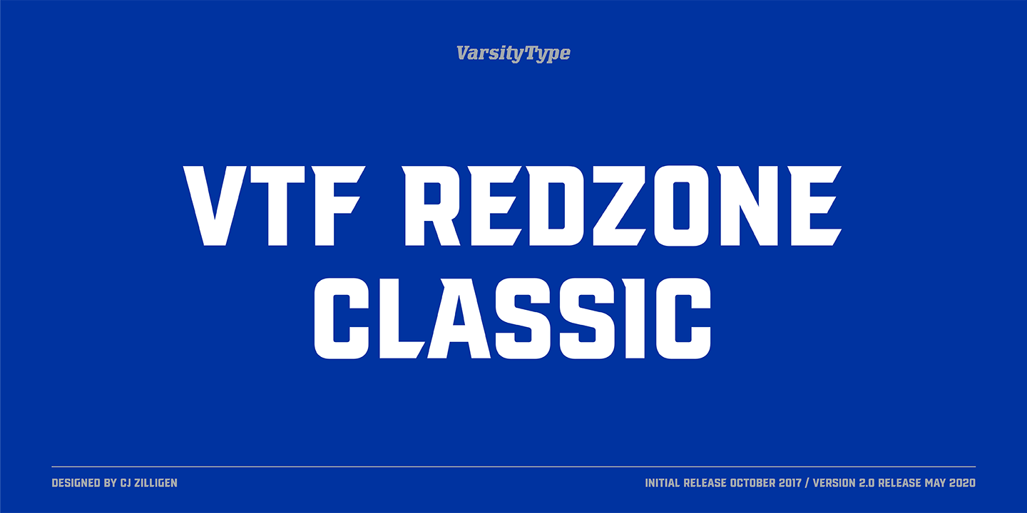 Beispiel einer VTF Redzone Classic-Schriftart #1